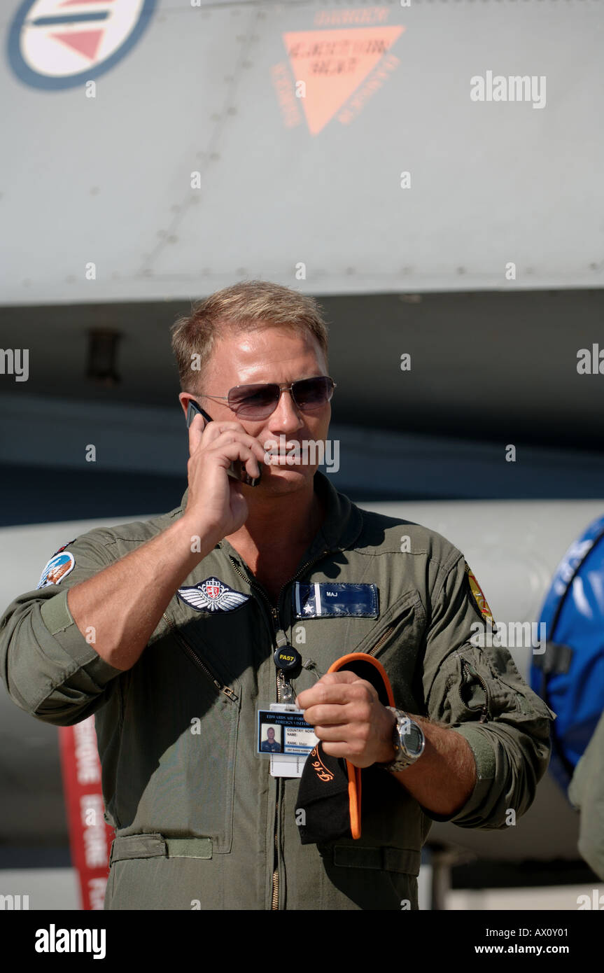 F16 Fighter pilot at Edwards Air Force Base Open House and Air Show