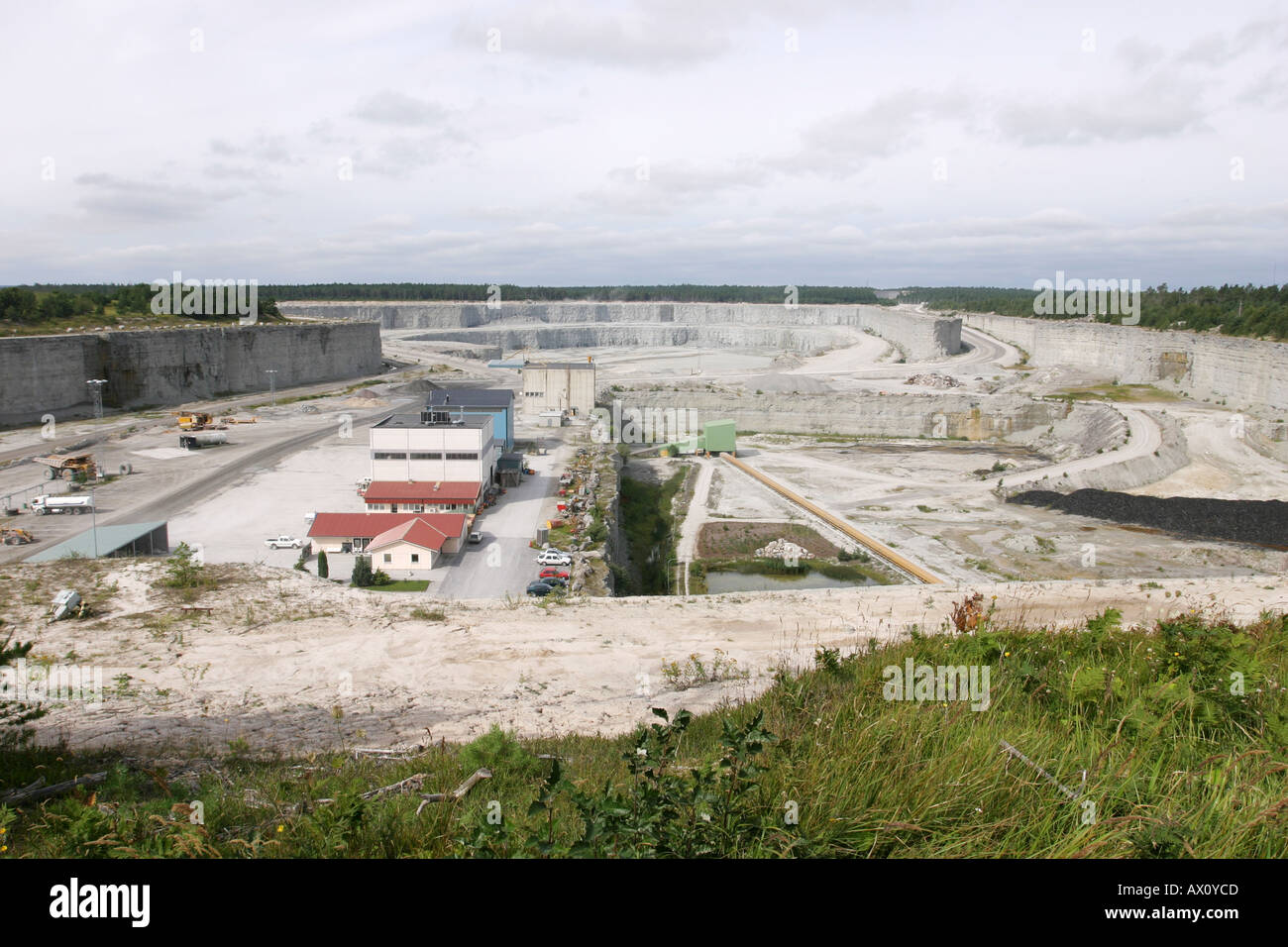 Limestone mine near Slite in Gotland, Sweden Stock Photo Alamy