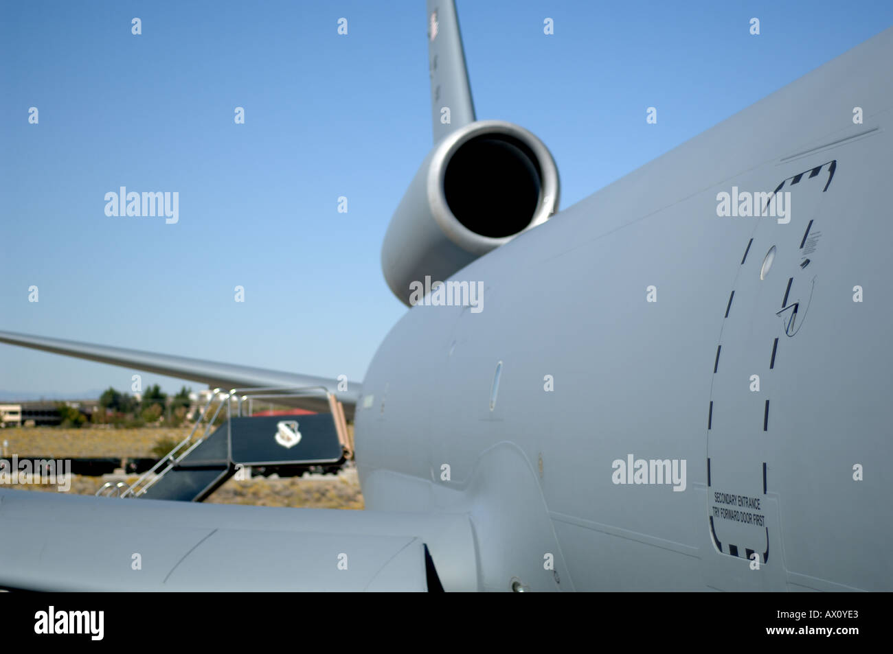 Military cargo aircraft on exhibition at Edwards Air Force Base Open ...