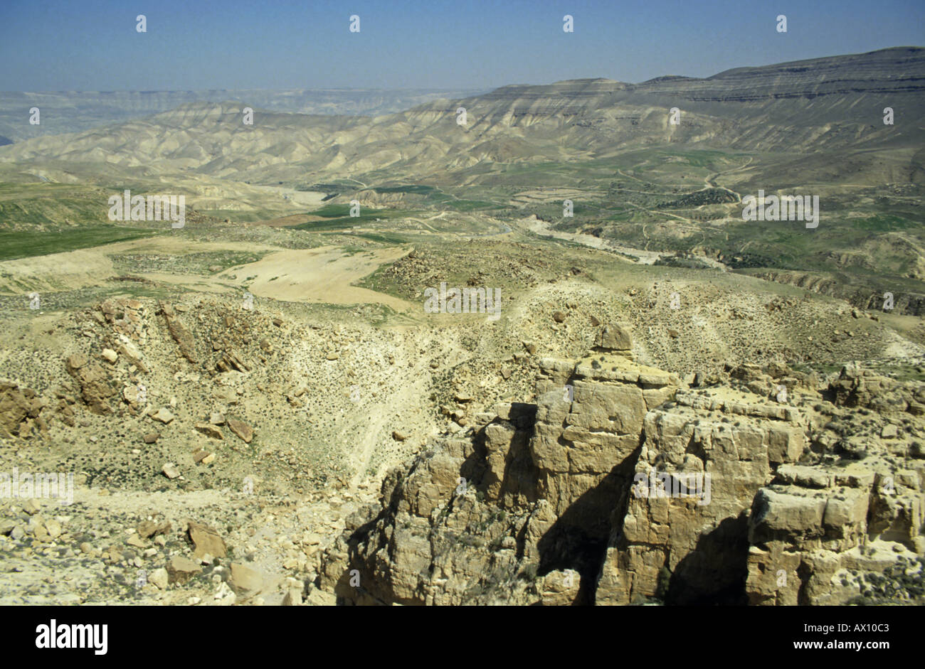 Jordan Between Tafila And Kerak In The Desert Stock Photo