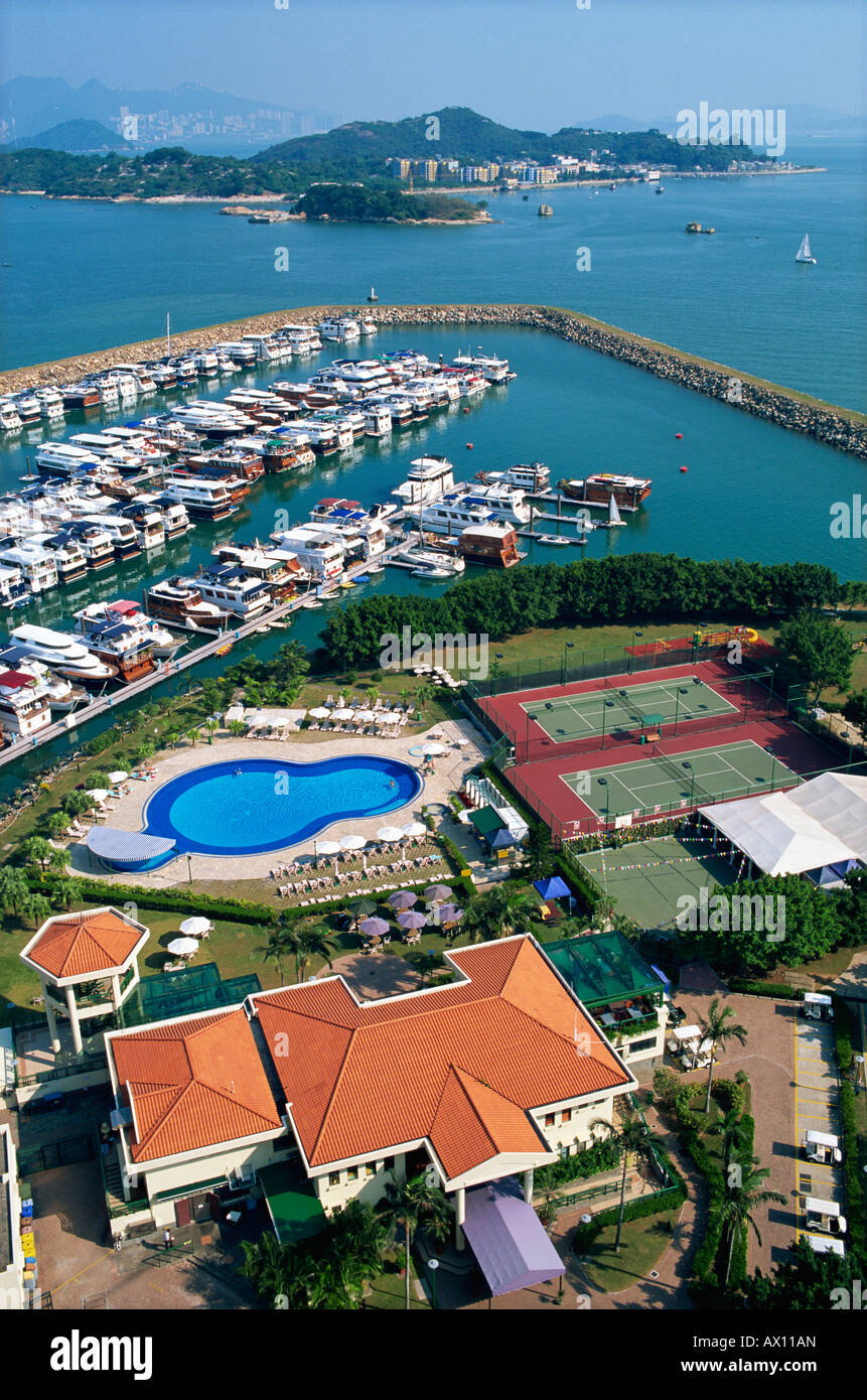 China, Hong Kong, Lantau, Discovery Bay, Discovery Bay Marina Club Stock Photo