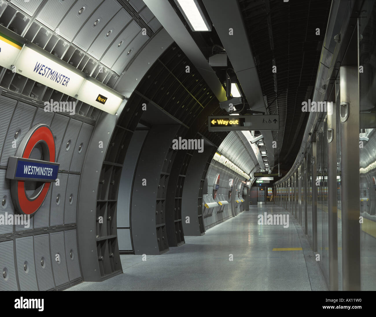 Westminster Underground Station Jubilee Line High Resolution Stock