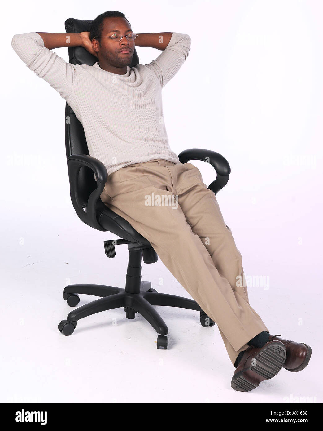 Relaxing in chair deals