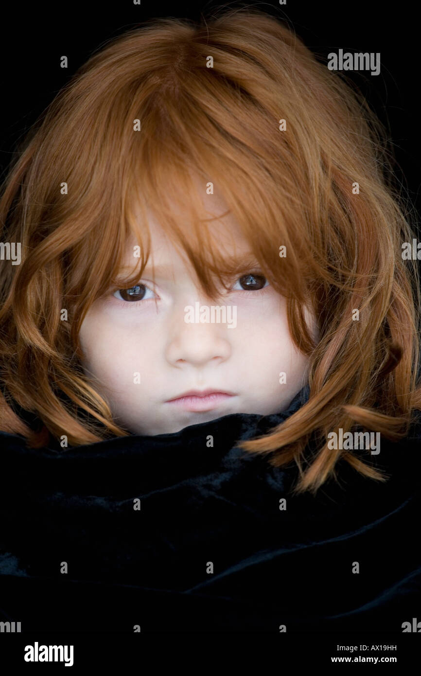 Portrait of a girl with red hair Stock Photo - Alamy
