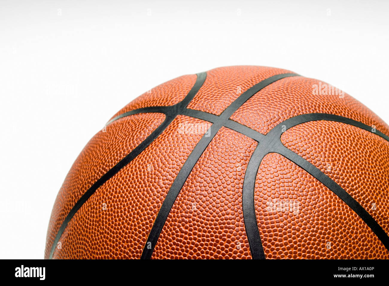 Studio shot, close up of basketball Stock Photo