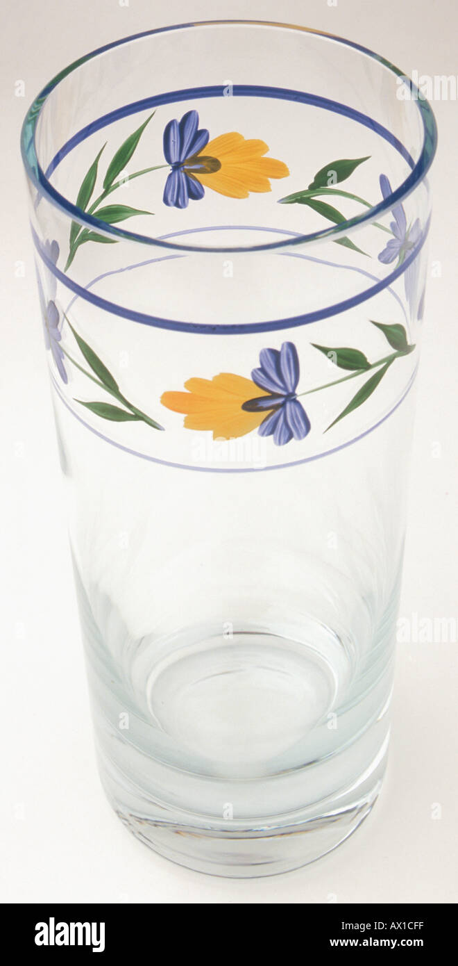 Painted glass vase L1 Stock Photo