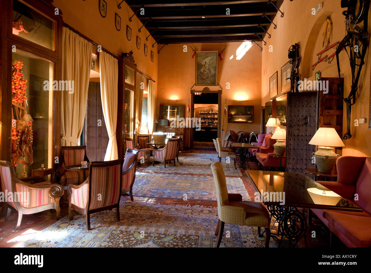 Salon, Hacienda Benazuza, Elbulli hotel, Sanlucar la Mayor, Province Sevilla, Andalucia, Spain Stock Photo