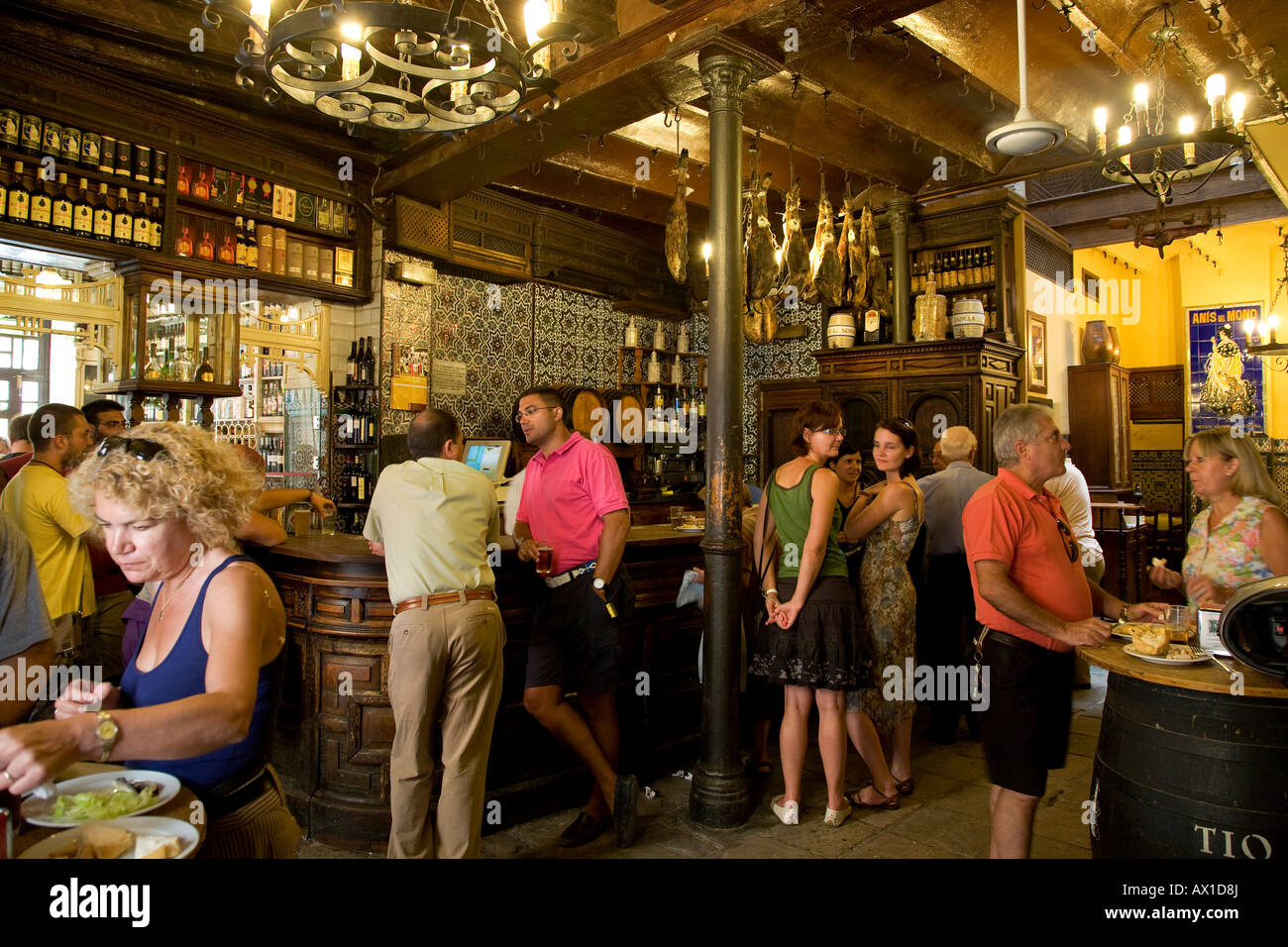 Clientele in El Rinconcillo, a typical Spanish bar in Sevilla