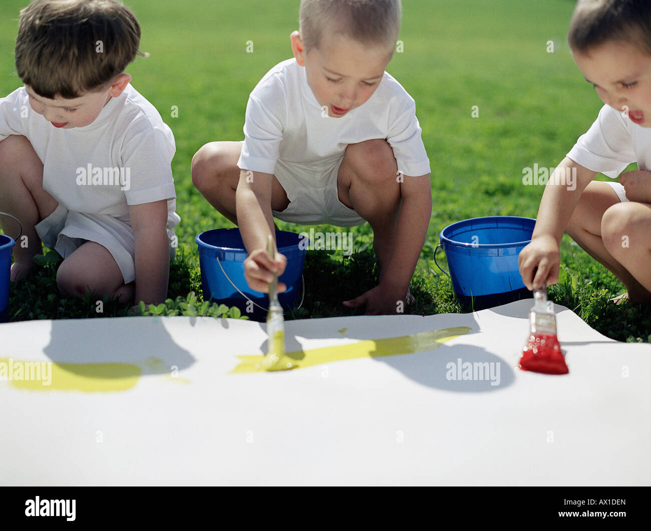The boys painting hi-res stock photography and images - Alamy
