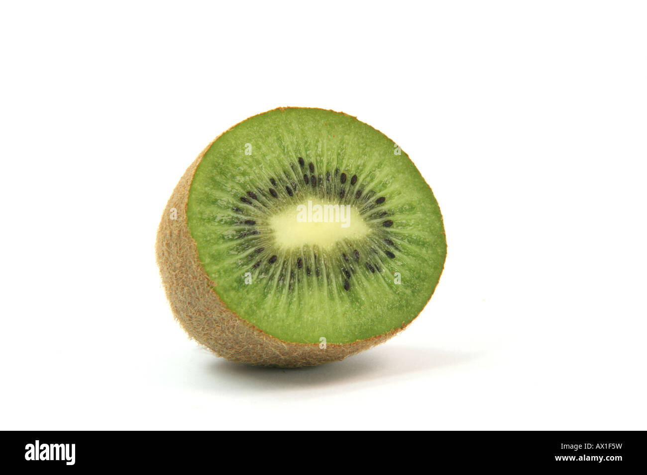 half kiwi fruit isolated on white background healthy eating and agriculture concepts Stock Photo