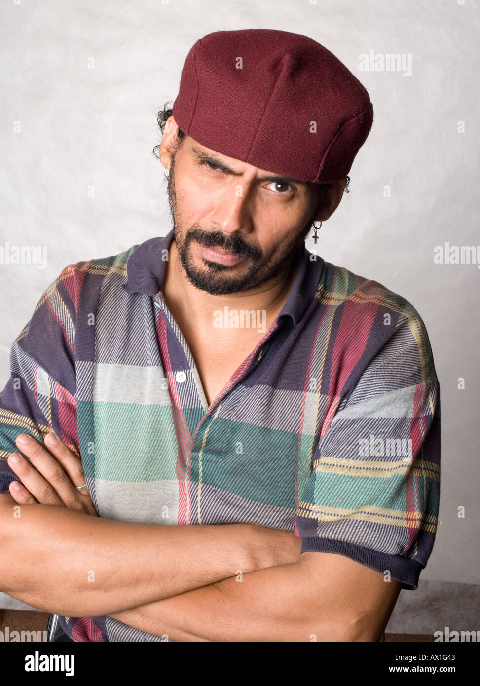Portrait of Latino man Stock Photo
