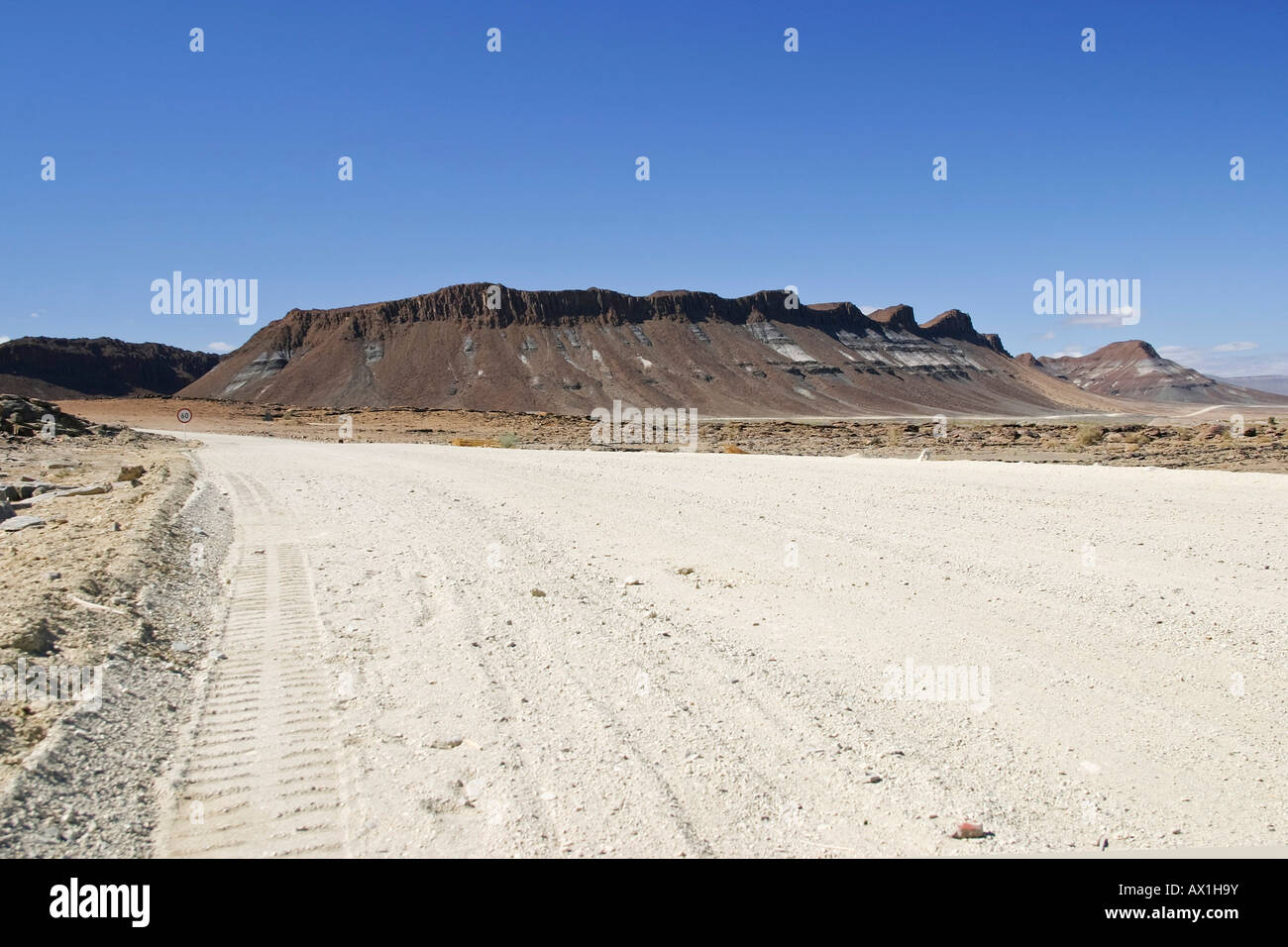 Gravelroad in the South of Namibia, Africa Stock Photo
