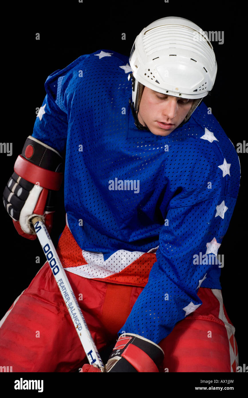 An ice hockey player Stock Photo Alamy