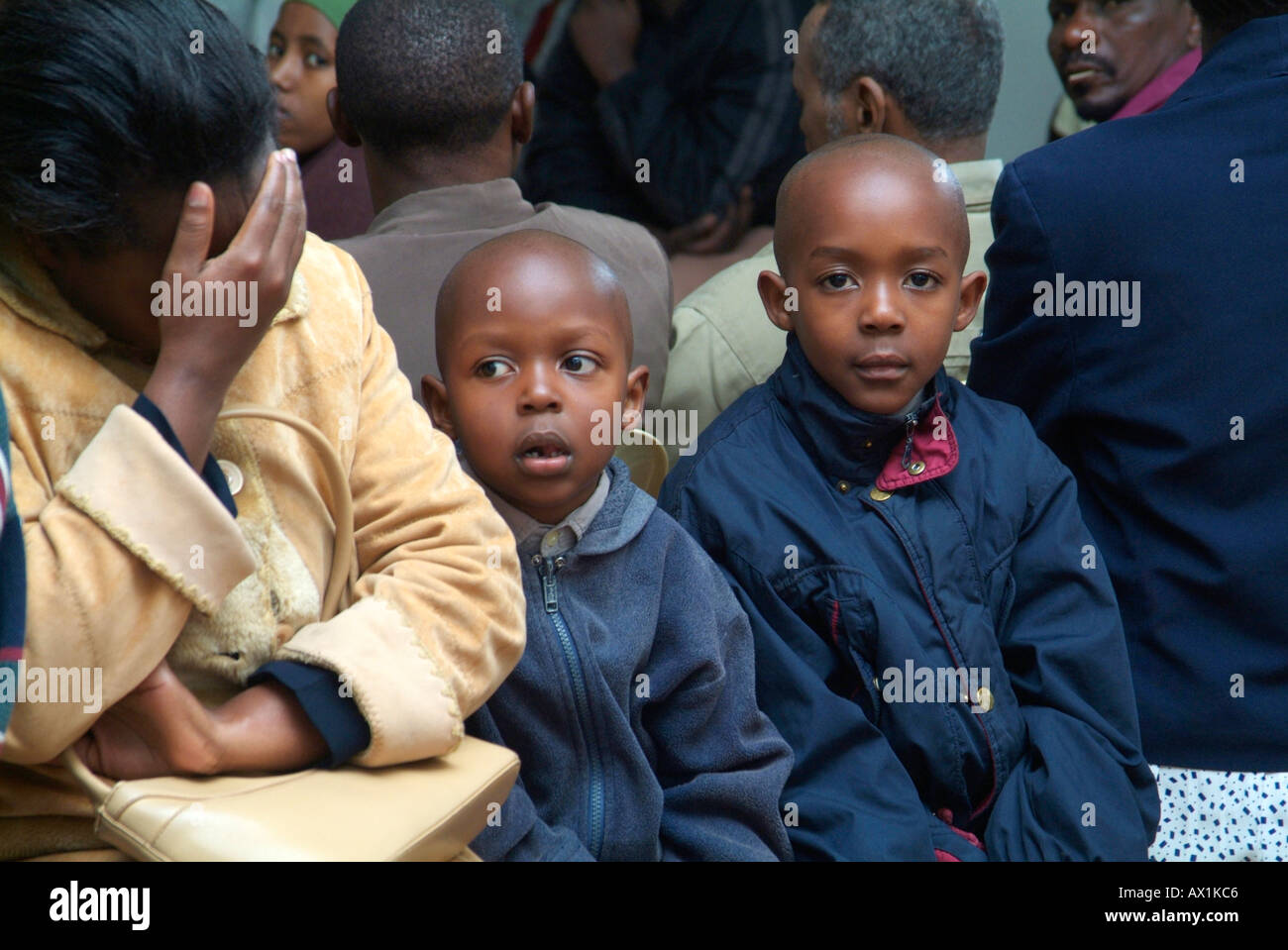 Distraught African Mother Stock Photo - Alamy