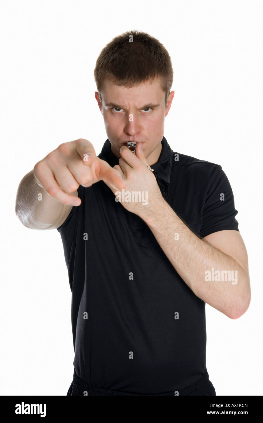 Blowing the whistle hires stock photography and images Alamy