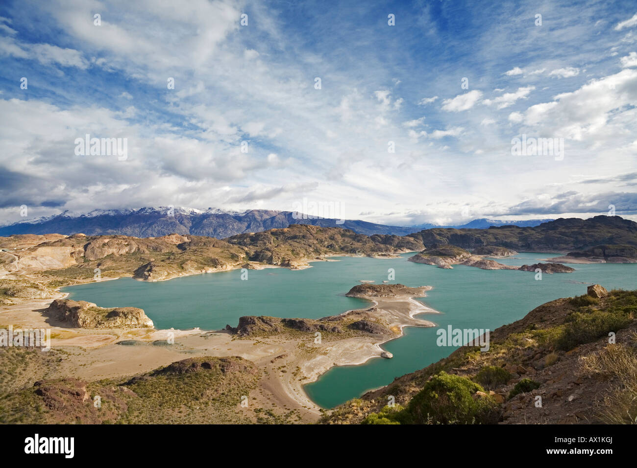 Lake Lago General Carrera (or Lago Buenos Aires at Argentinia), Patagonia, Chile, South America Stock Photo