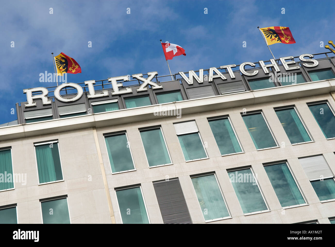 rolex watches building, geneva, switzerland Stock Photo