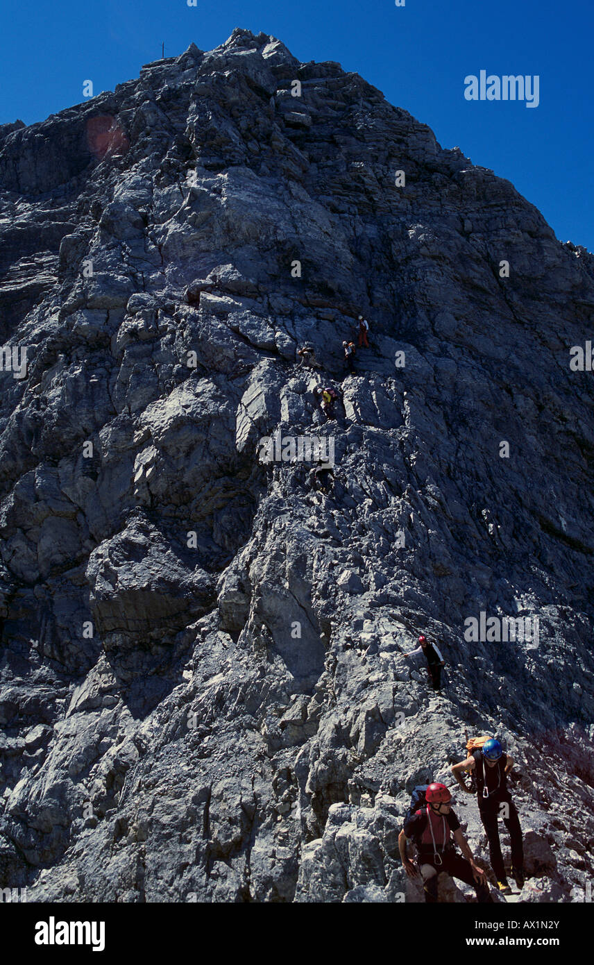 Decending the Ortler, South Tyrol Stock Photo