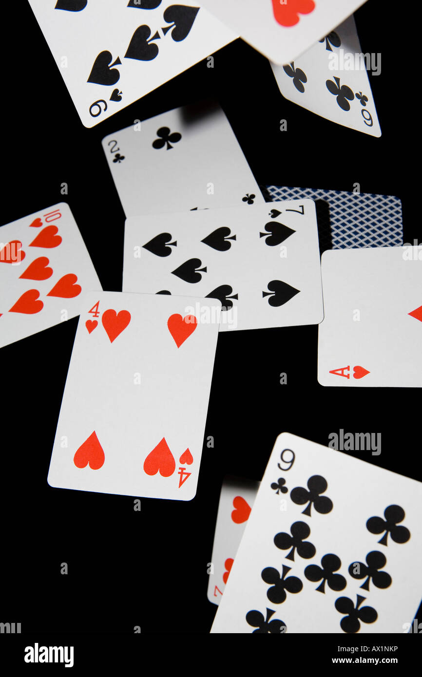 Scattered Playing Cards High Resolution Stock Photography and Images