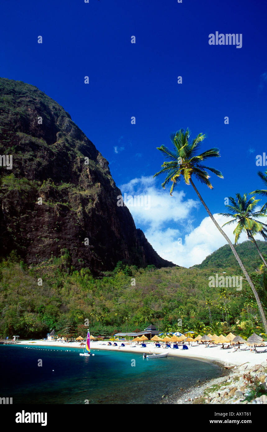 St Lucia Anse Des Pitons Beach Stock Photo Alamy