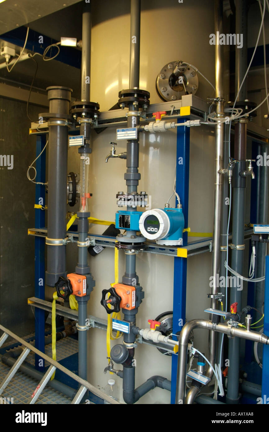 industril equipment in a water treatment works Stock Photo Alamy