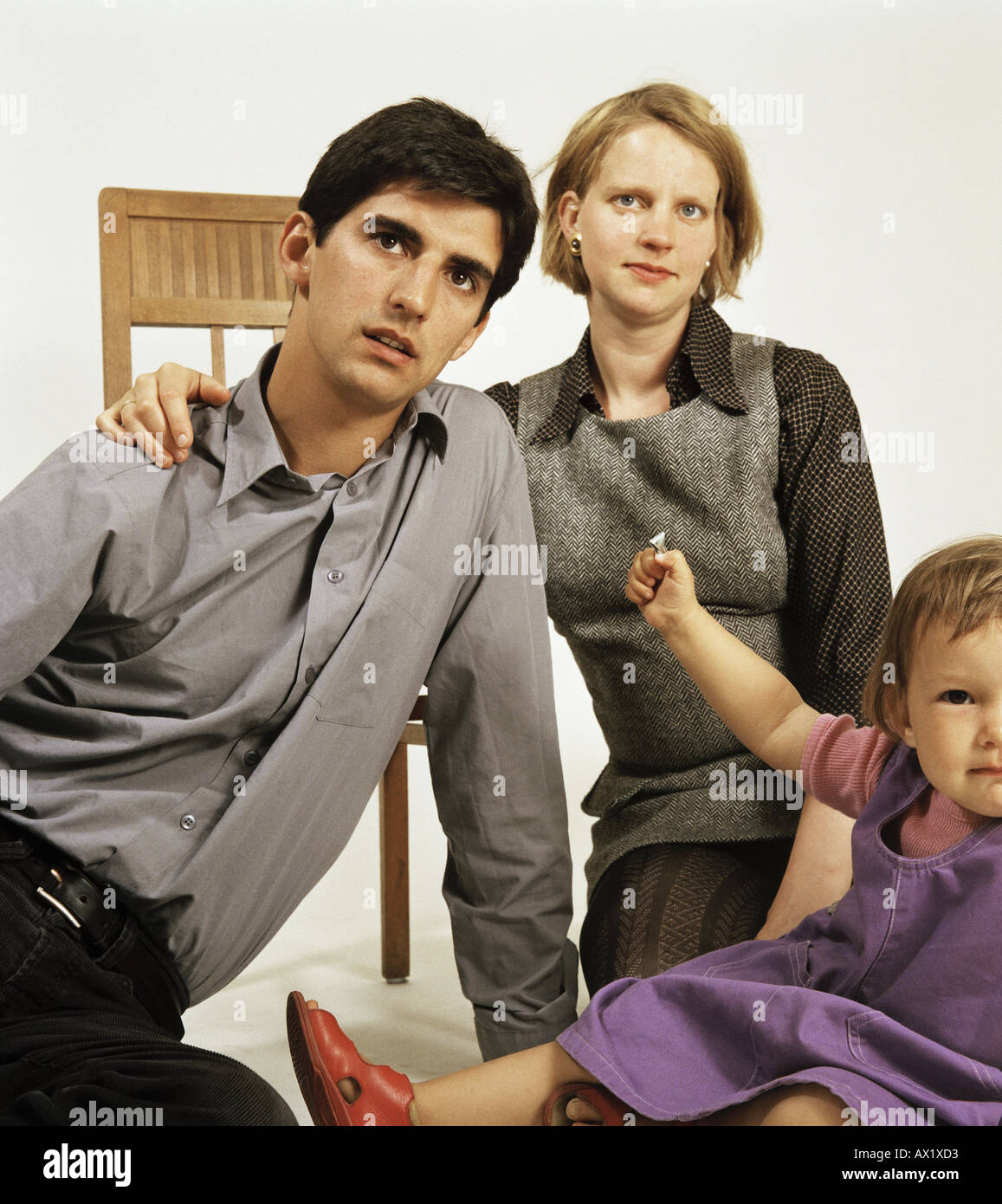 Portrait family three in hi-res stock photography and images - Alamy