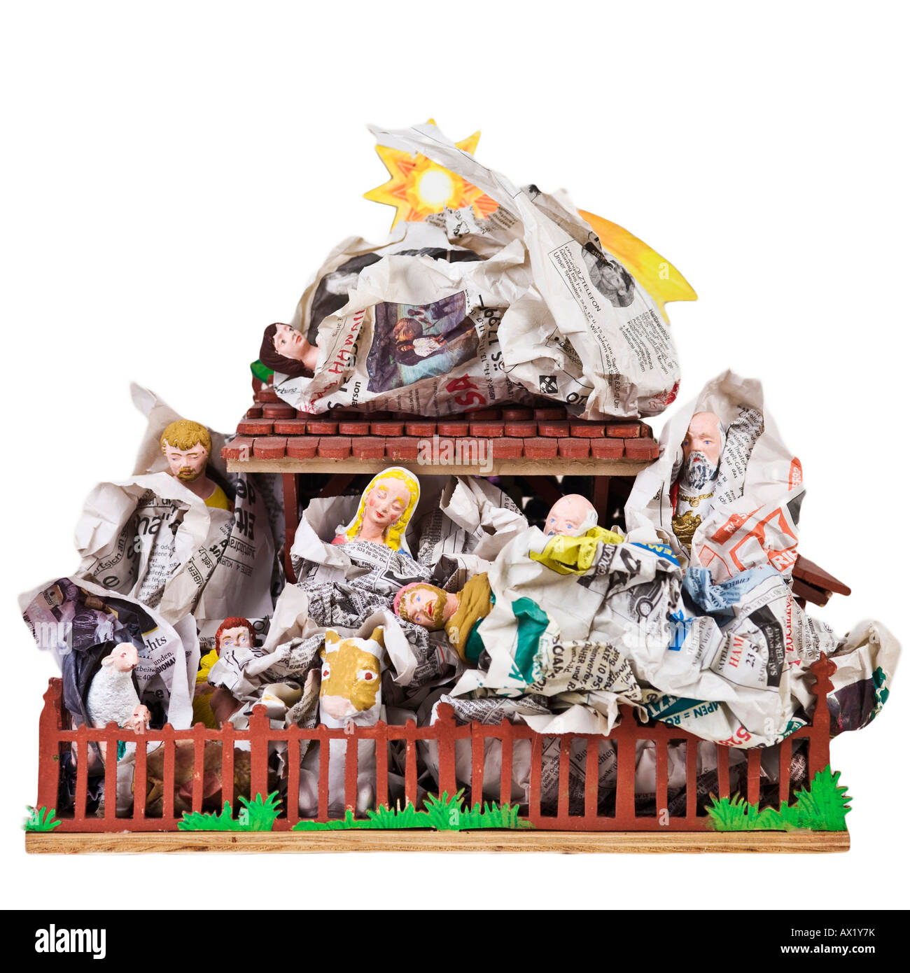 Packed crib figurines Stock Photo