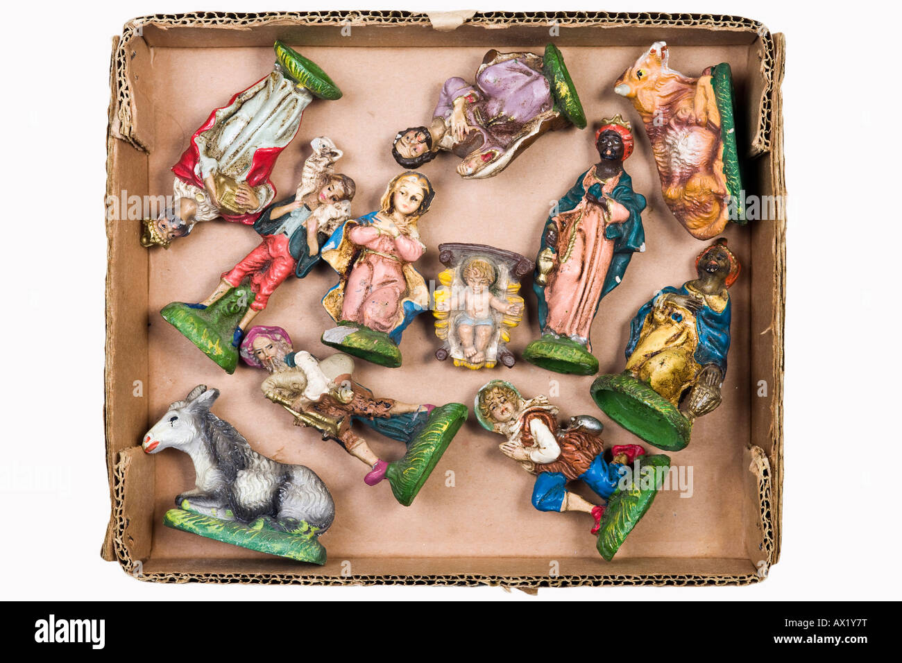 Packed crib figurines Stock Photo