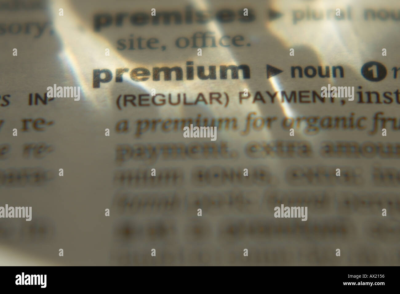 Definition of premium BE Stock Photo Alamy