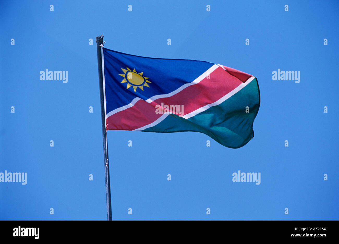 Namibian flag Stock Photo