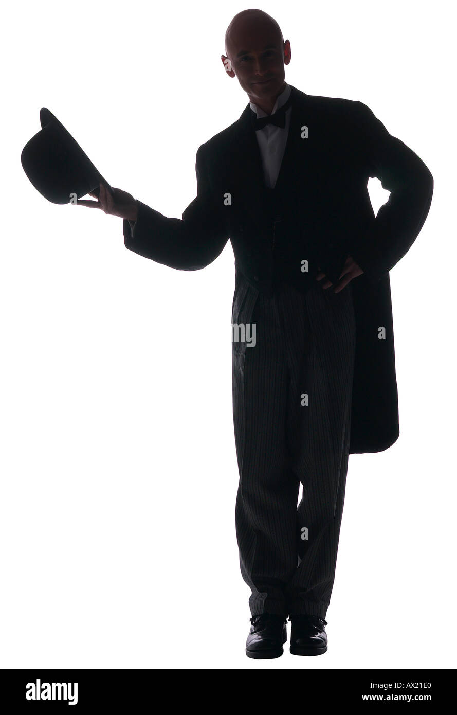 man in top hat silhouette