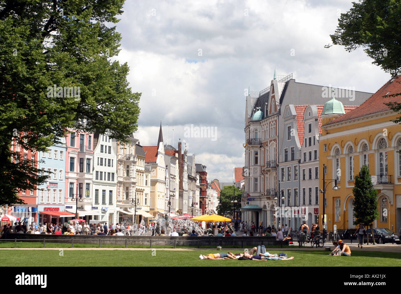 Kroepeliner Street, Central Pedestrian Zone, Rostock, Mecklenburg ...