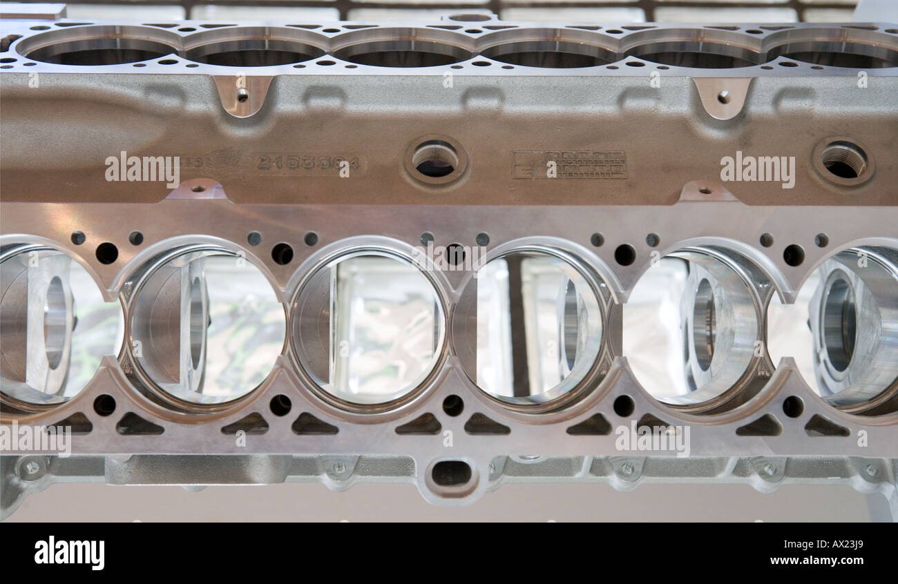 Ferrari engine blocks Ferrari Galleria Maranello Italy Stock Photo Alamy