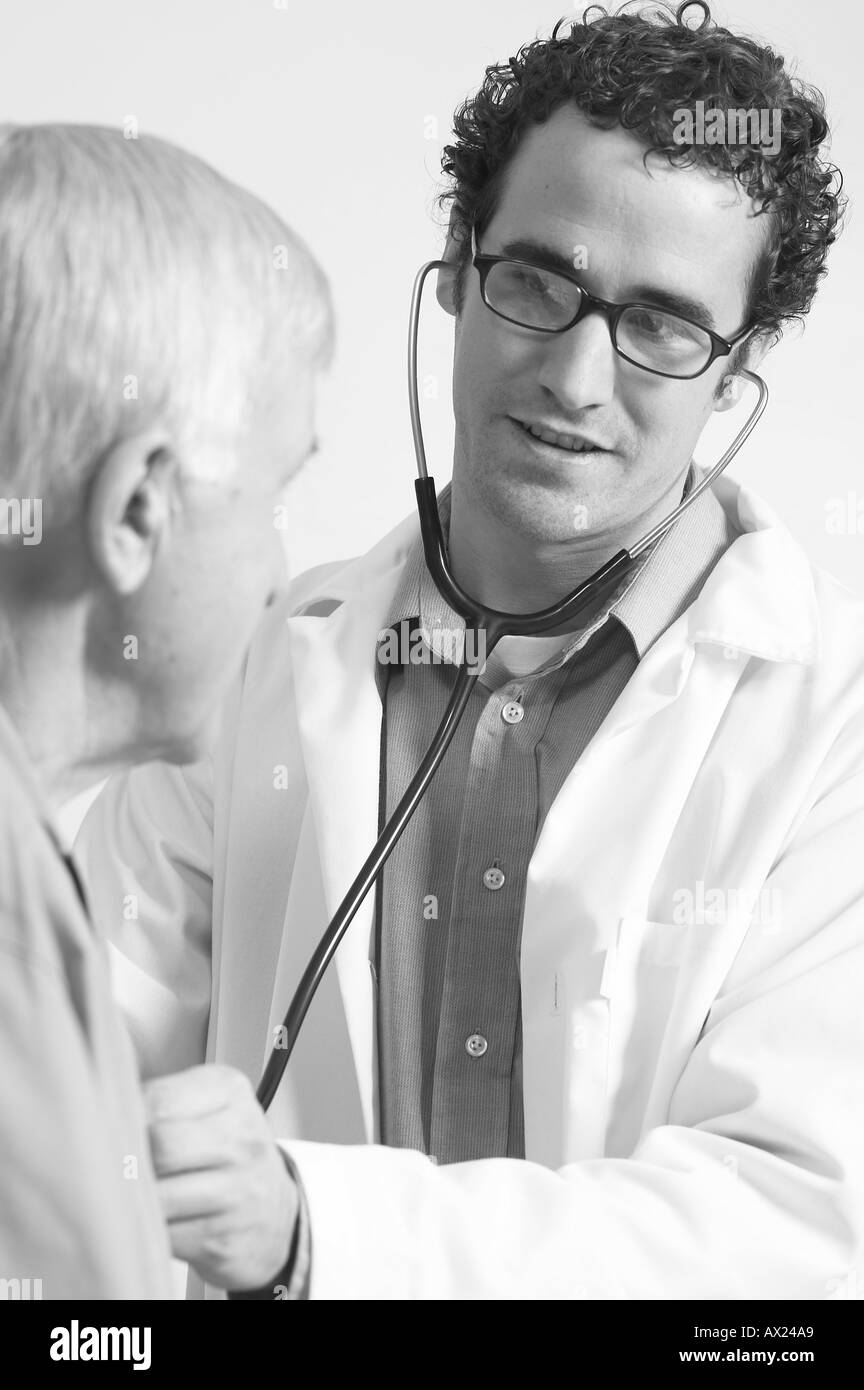 Caring doctor patient Black and White Stock Photos & Images - Alamy