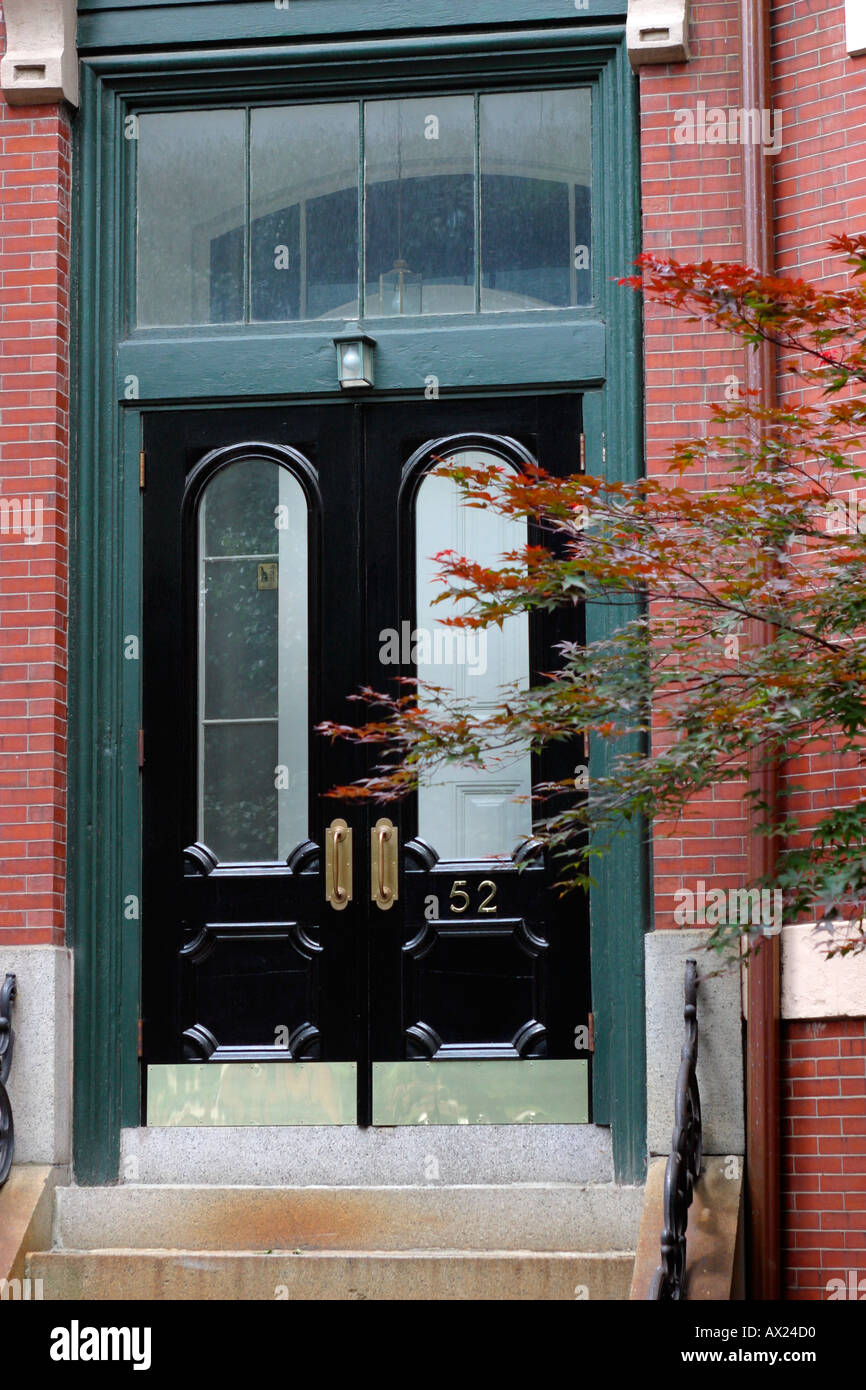 Front Door of Apartment Building Boston Massachusetts Stock Photo Alamy
