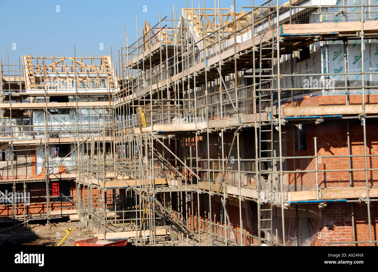 Mixed housing stock under construction in Newport South Wales UK