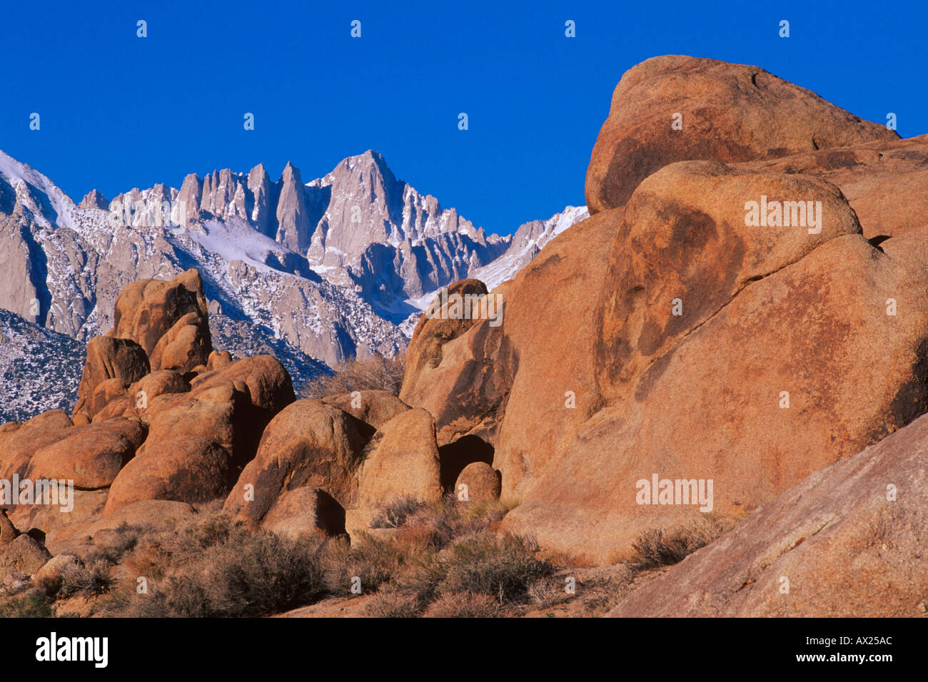 USA California Mt Whitney highest mountain in lower 48 states from