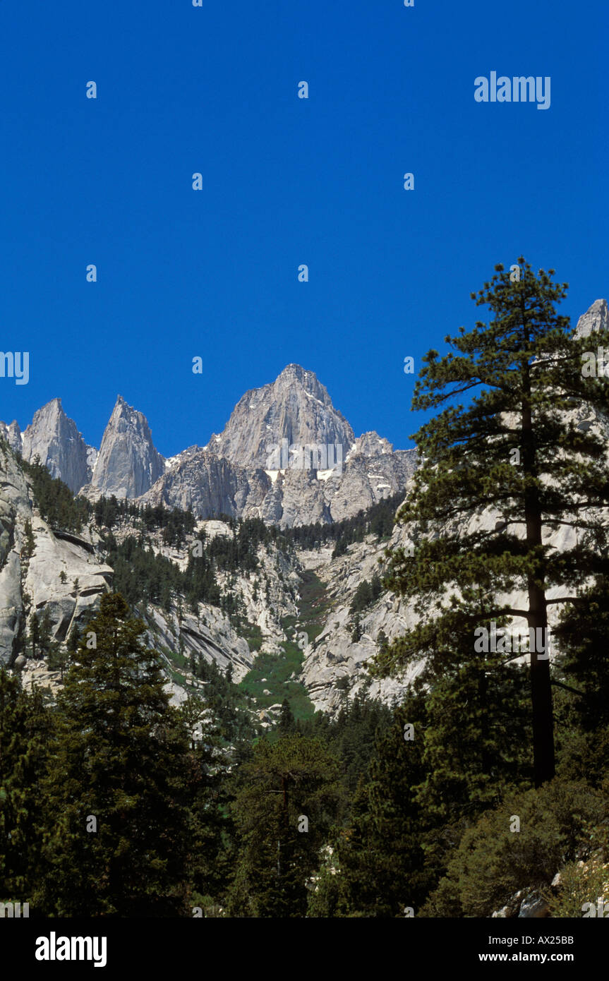 USA California Mt Whitney highest mountain in lower 48 states Stock