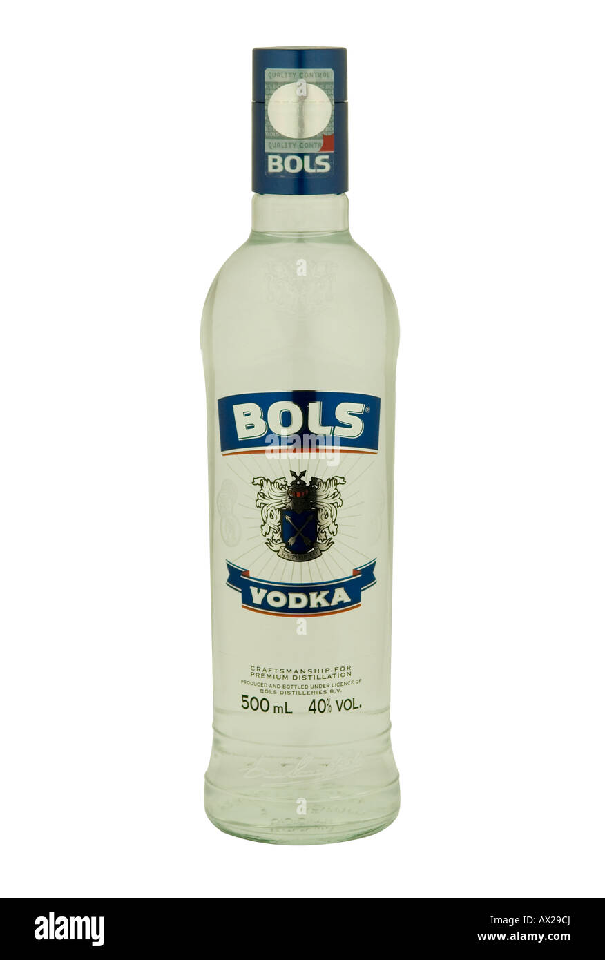 Bols vodka bottle on white background Stock Photo - Alamy