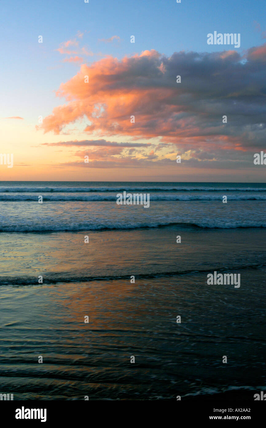 Sunset Whangamata beach Sunset New Zealand Stock Photo Alamy