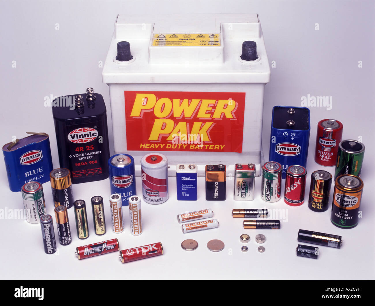 Battery collection Stock Photo
