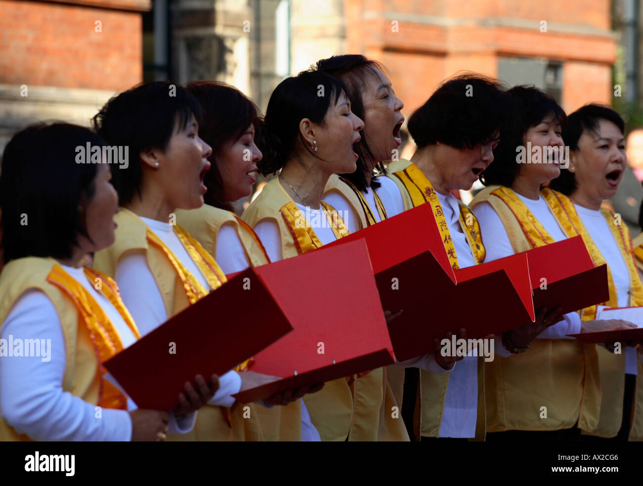 Chinese choral group performing at Chinese MidAutumn Festival, V&A