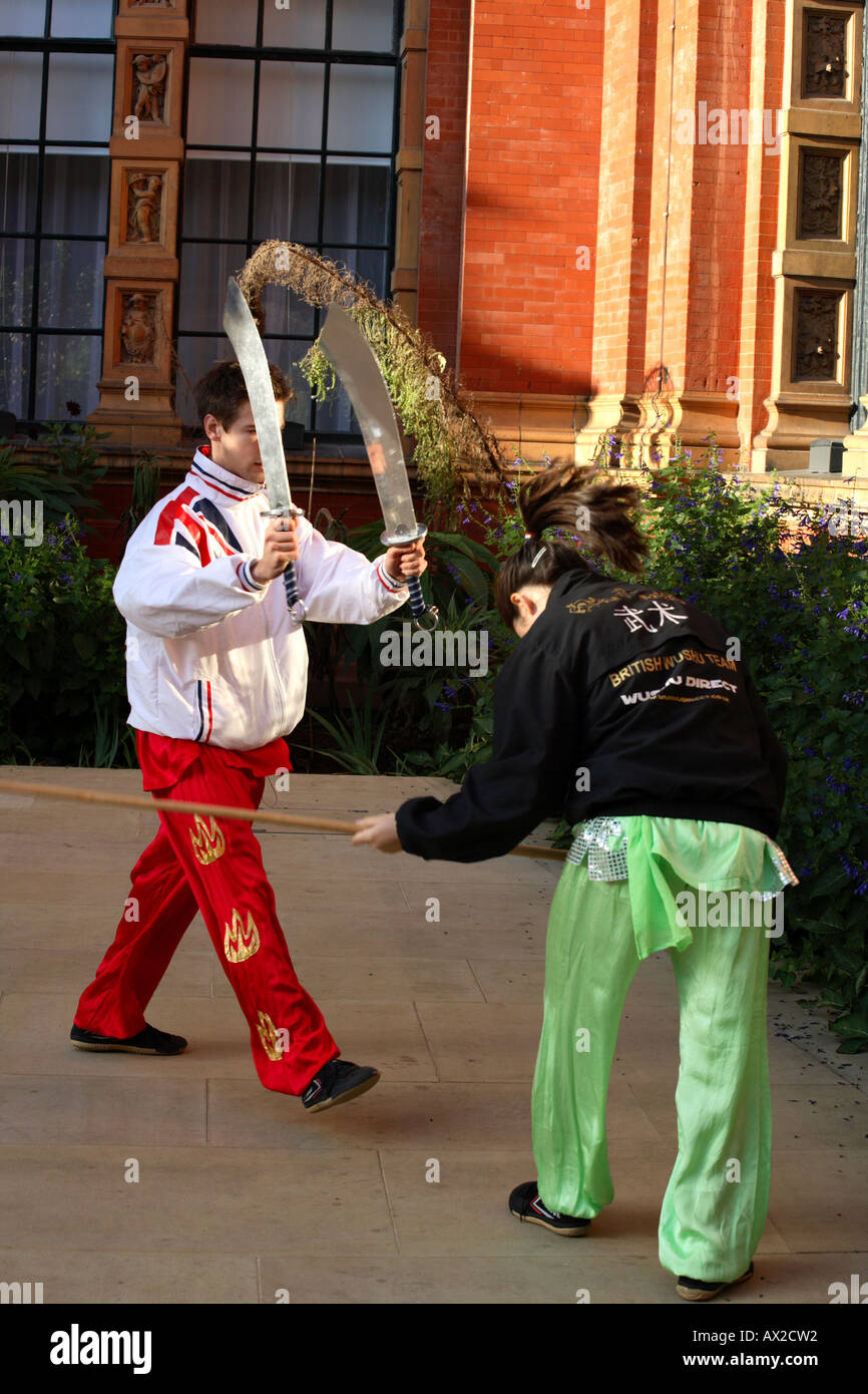Imperial College Chinese Wushu Society Demo Team perform martial arts