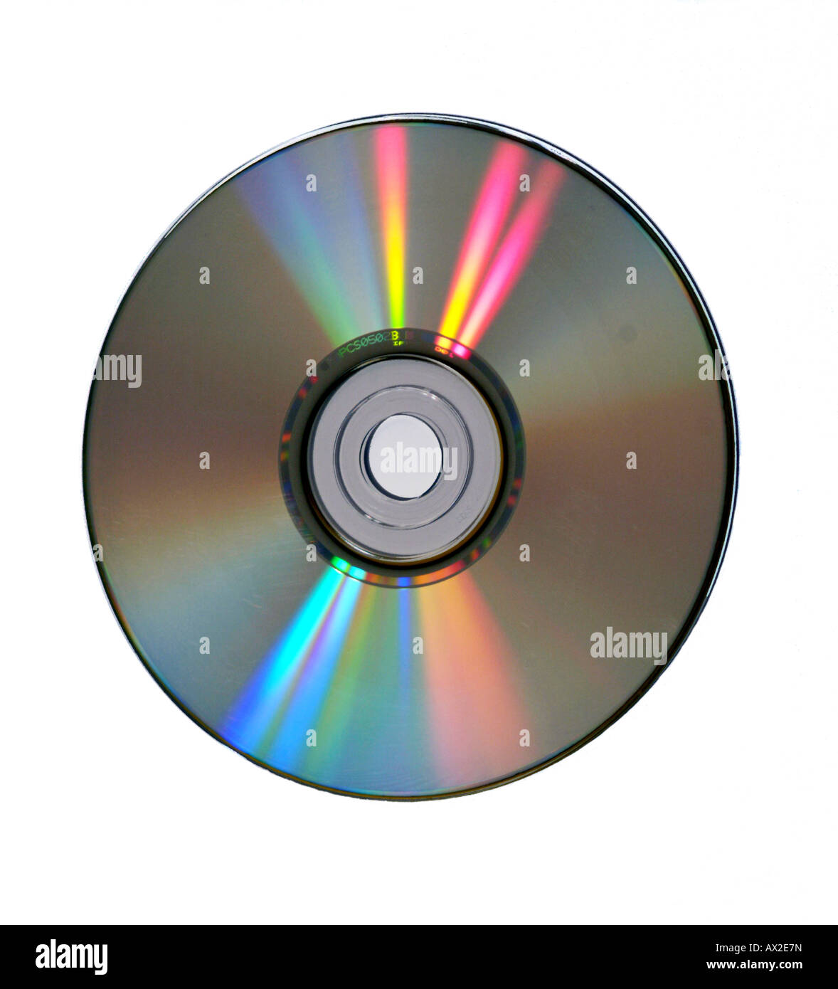 Bands of colour on CD Stock Photo