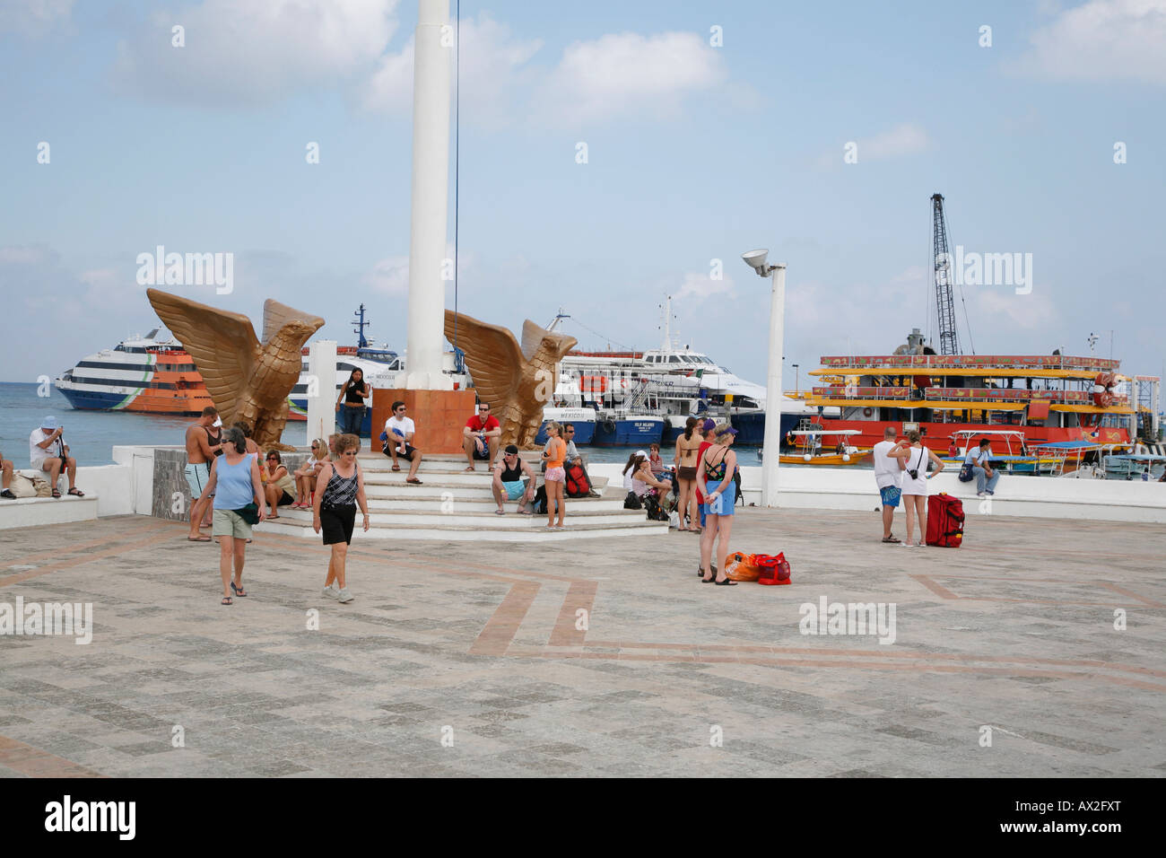 Mexico, Cozumel, San Miguel, cruise ship port Stock Photo