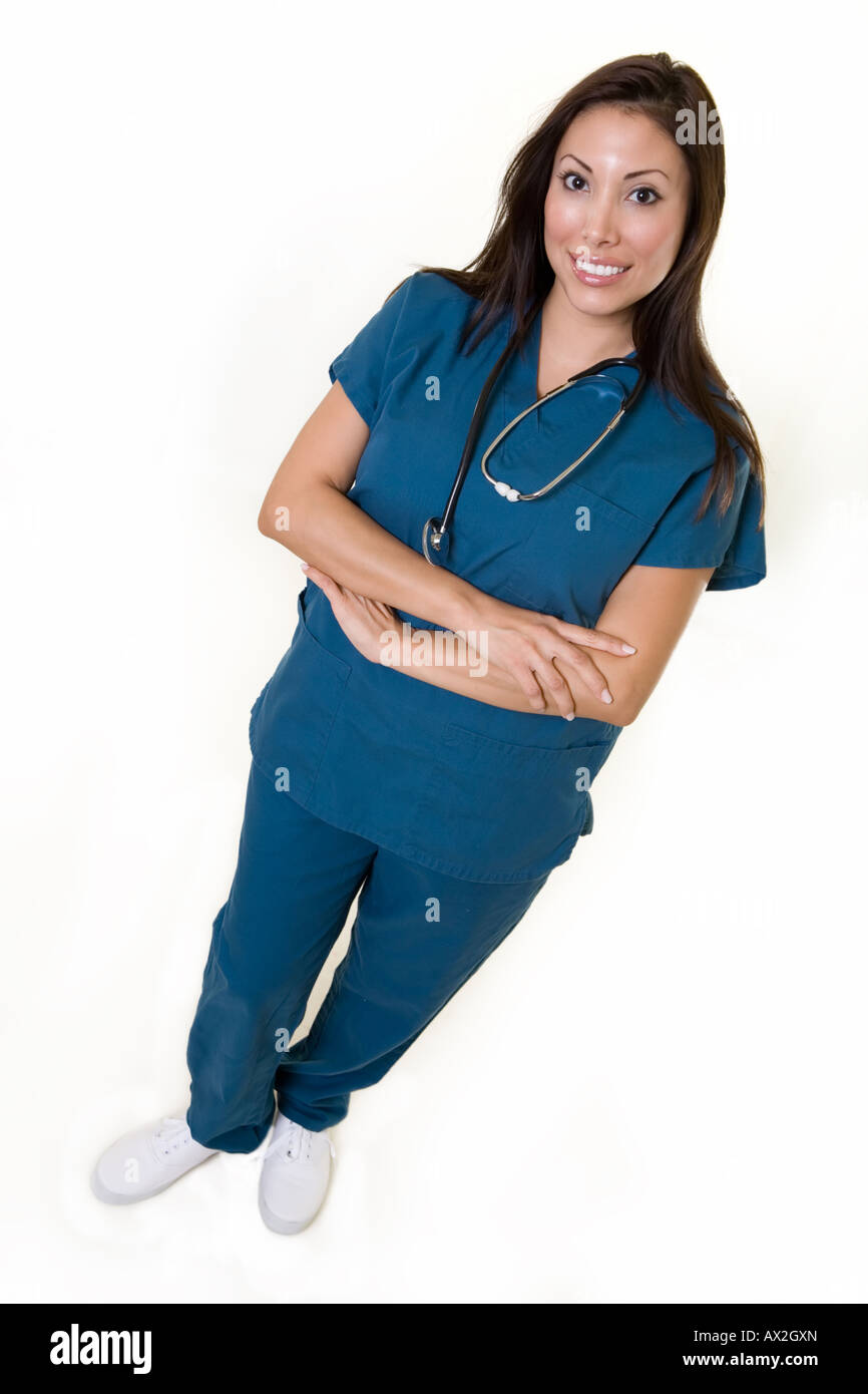 Nurse scrubs full body hi-res stock photography and images - Alamy
