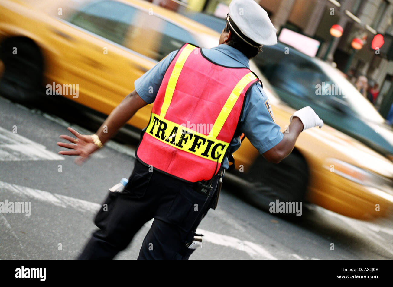Traffic warden, New York Stock Photo