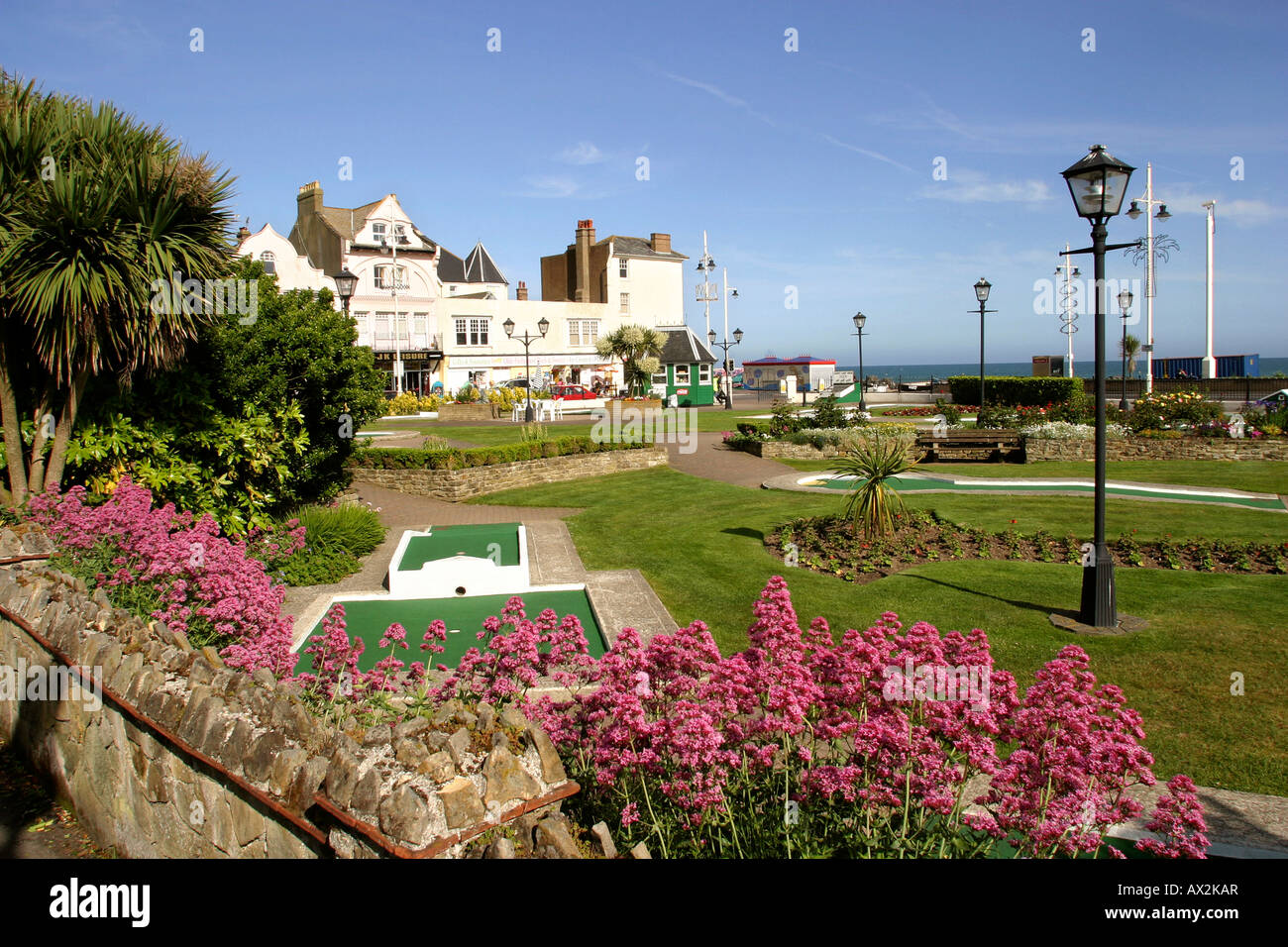 UK West Sussex Bognor Regis Waterloo Square Miniature Golf course Stock Photo