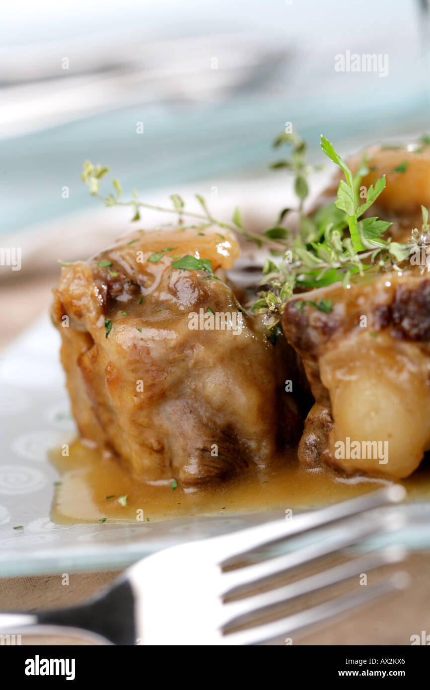 Veal tail casserole Stock Photo Alamy