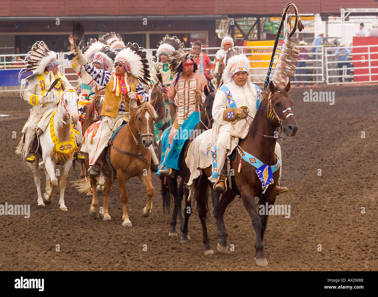 Indian parade at Calgary Stampede Stock Photo